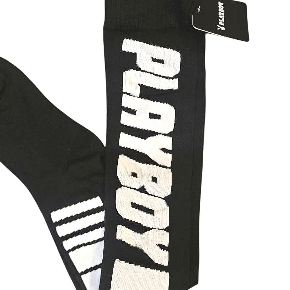 Playboy Bold Logo Over-The-Knee Socks